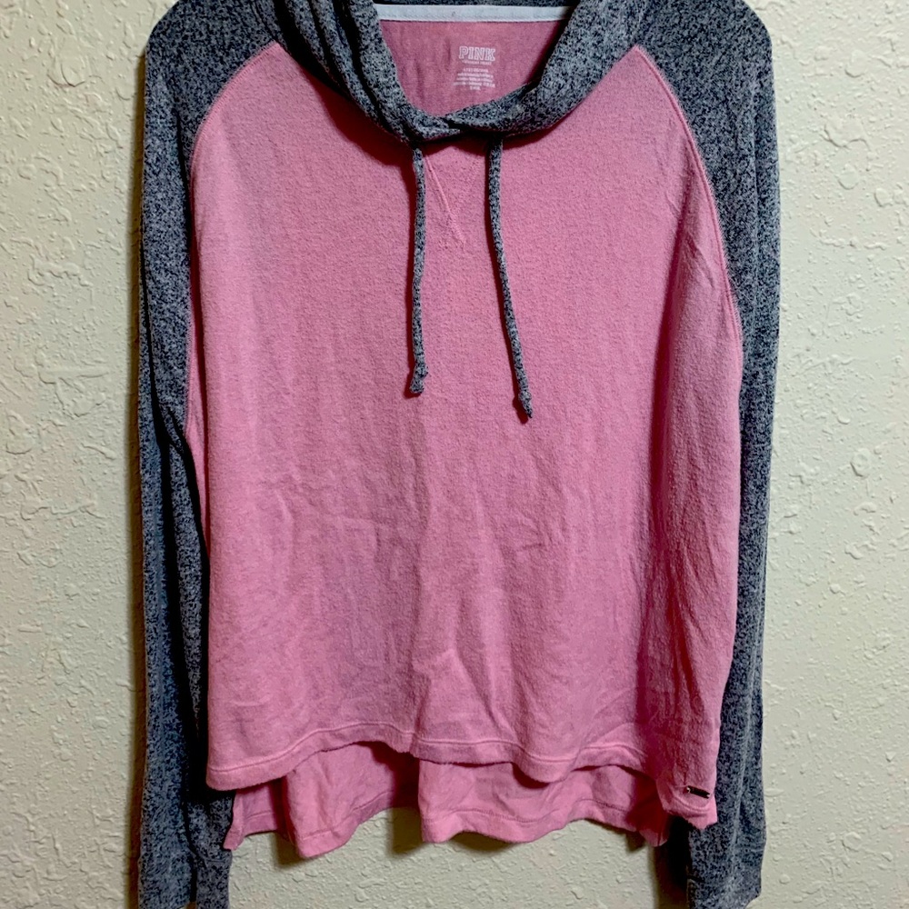 Cropped PINK hoodie.